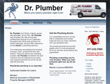 Tablet Screenshot of drplumberfortworth.com